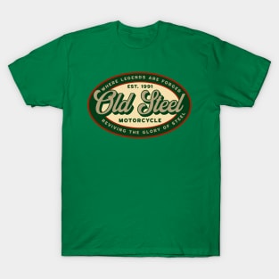 Old Steel Motorcycle T-Shirt